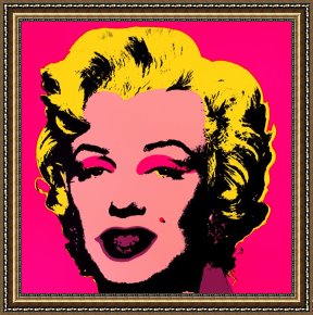 Andy Warhol Framed Paintings - Marilyn Monroe 1967 Hot Pink by Andy Warhol