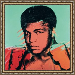 Andy Warhol Framed Paintings - Muhammad Ali by Andy Warhol
