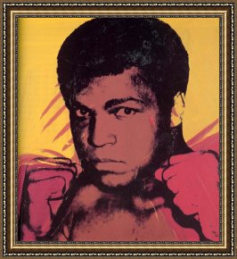 Andy Warhol Framed Paintings - Muhammad Ali II by Andy Warhol