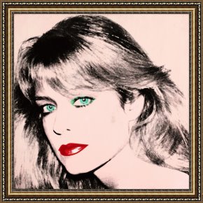 Andy Warhol Framed Paintings - Portrait of Farrah Fawcett by Andy Warhol