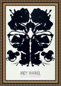 Andy Warhol Framed Paintings - Rorschach by Andy Warhol