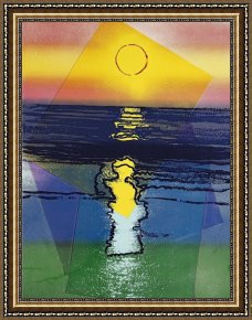 Andy Warhol Framed Paintings - Sunset c.1972 by Andy Warhol