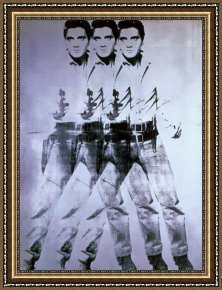 J.f.k. in Berlin, 1963 Framed Prints - Triple Elvis 1963 by Andy Warhol