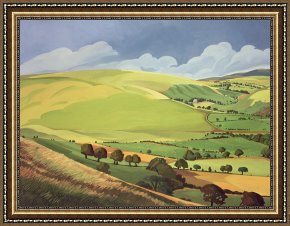 The Green Sail Framed Prints - Small Green Valley by Anna Teasdale