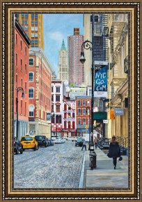 Exterior Framed Paintings - Pearl Paint Canal St. From Mercer St. Nyc by Anthony Butera