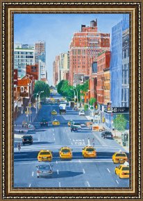 New York City Framed Paintings - View From Highline New York City by Anthony Butera