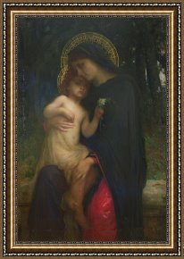 Herbert Framed Paintings - LAddolorata by Antoine Auguste Ernest Herbert or Hebert