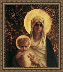 Herbert Framed Paintings - Virgin And Child by Antoine Auguste Ernest Herbert