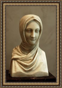 Bust Framed Prints - Bust of a Vestal Virgin by Antonio Canova