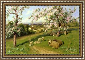 Spring Framed Prints -  Spring - one of a set of the four seasons by Arthur Walker Redgate