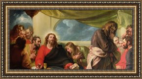 The Last Supper Framed Prints - The Last Supper by Benjamin West