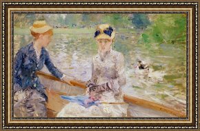 Carving The Name of Jesse Owens Into The Champions Plinth at The 1936 Summer Olympics in Berlin Framed Paintings - Summers Day by Berthe Morisot