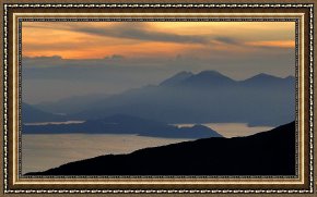 Sundown Framed Paintings - Oriental Sunset by Blair Wainman