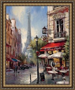 View of Delft Framed Paintings - Tour De Eiffel View by brent heighton