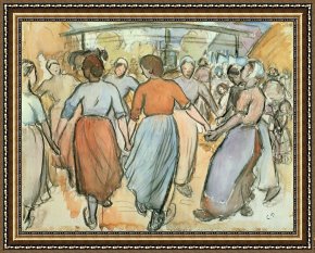 Round Midnight Framed Prints - The Round by Camille Pissarro