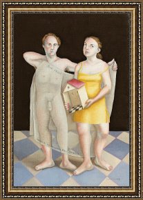 Untitled C.1951 Framed Paintings - Untitled Study by Caroline Jennings