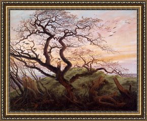 Tree Framed Prints - The Tree of Crows by Caspar David Friedrich