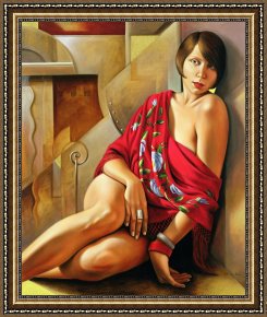Catherine (b.1966) (contemporary Artist) Framed Prints - Autumn Ruby by Catherine Abel