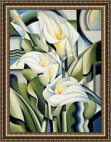 Catherine (b.1966) (contemporary Artist) Framed Prints - Cubist lilies by Catherine Abel