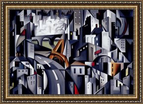 Catherine (b.1966) (contemporary Artist) Framed Prints - La Rive Gauche by Catherine Abel