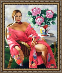 Catherine (b.1966) (contemporary Artist) Framed Prints - Tea Late Afternoon by Catherine Abel