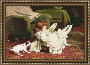 Charles Framed Prints - Time to Play by Charles Burton Barber
