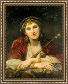 Belle Du Jour Framed Paintings - La Belle Orientale by Charles Louis Lucien Muller