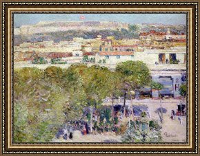 A Place Framed Prints - Place Centrale and Fort Cabanas - Havana by Childe Hassam