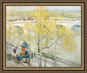 Royal Framed Prints - Pont Royal Paris by Childe Hassam