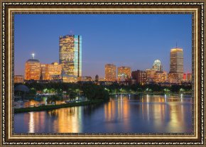 Architecture Framed Prints - Boston Night Skyline II by Clarence Holmes