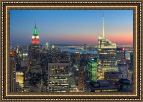 Architecture Framed Prints - Top of the Rock Twilight I by Clarence Holmes