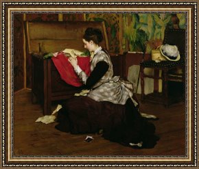 Leaves Framed Paintings - Old Letters and Dead Leaves by Claude Andrew Calthorp