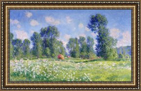 Claude Monet Framed Prints - Effect of Spring at Giverny by Claude Monet