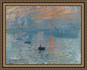 Claude Monet Framed Prints - Impression Sunrise by Claude Monet