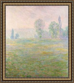 Newburyport Meadows Framed Prints - Meadows in Giverny by Claude Monet