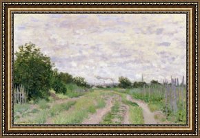 Path Framed Prints - Path through the Vines at Argenteuil by Claude Monet