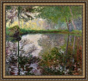 Claude Monet Framed Prints - The Lake at Montgeron by Claude Monet