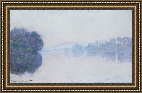 Seine Framed Paintings - The Seine near Vernon by Claude Monet