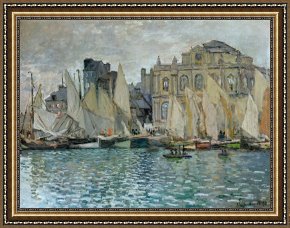 View of Delft Framed Paintings - View of Le Havre by Claude Monet