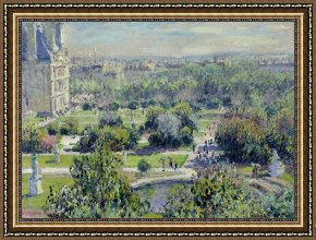 The Garden of Eden Framed Paintings - View of the Tuileries Gardens by Claude Monet
