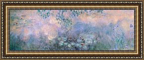 Cubist Lilies Framed Prints - Water Lilies by Claude Monet