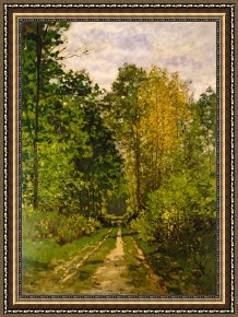 Path Framed Prints - Wooded Path by Claude Monet
