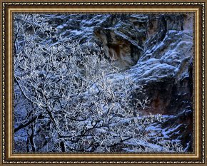 Round Midnight Framed Prints - Midnight Blues by Collection 13