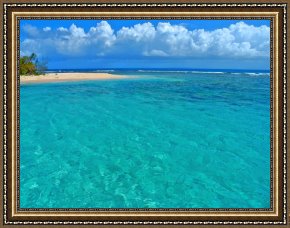 Water Framed Paintings - Caribbean Water by Collection 14