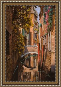 Il Mercato Galleggiante a Venezia Framed Paintings - autunno a Venezia by Collection 7