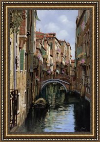 Il Mercato Galleggiante a Venezia Framed Paintings - I Ponti A Venezia by Collection 7