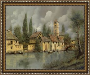 Architecture Framed Prints - Il Borgo Sul Fiume by Collection 7