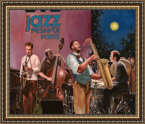 Jazz Unit Framed Prints - jazz festival in Paris by Collection 7