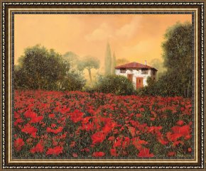 La Casa E I Papaveri Framed Prints - La casa e i papaveri by Collection 7