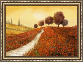 La Casa E I Papaveri Framed Prints - La Collina Dei Papaveri by Collection 7